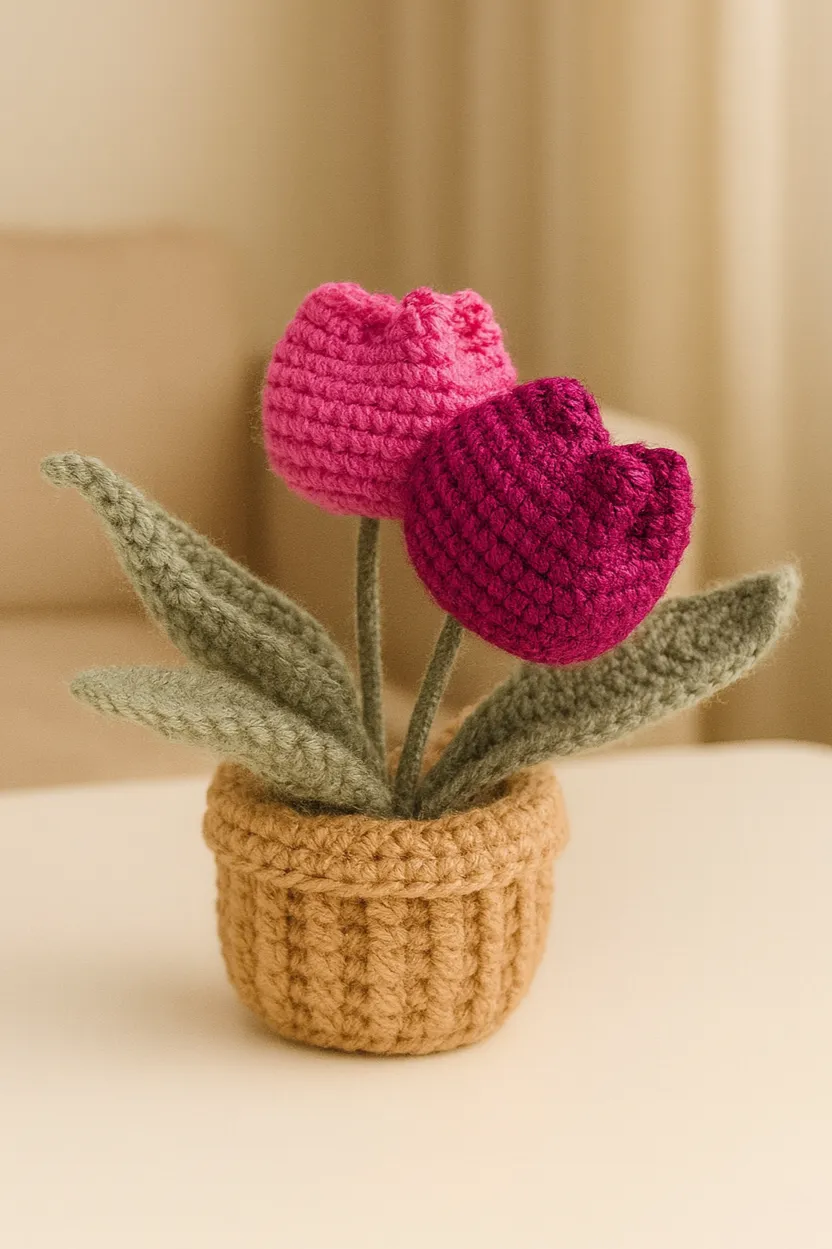 Fuchsia Tulip Pot
