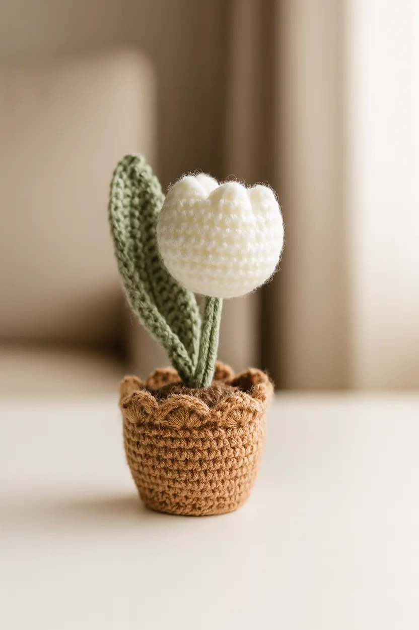 Single Tulip Cream