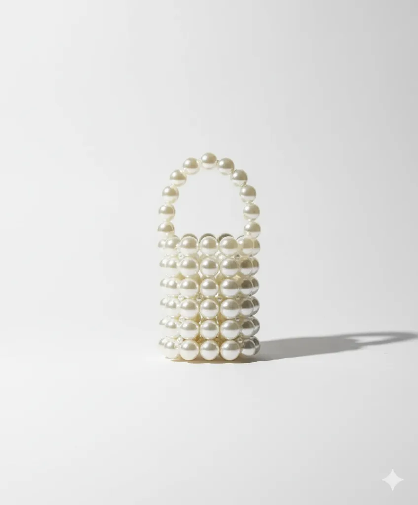İnci Boncuklu El Çantası - Özel Tasarım Şık Kadın Omuz Çantası