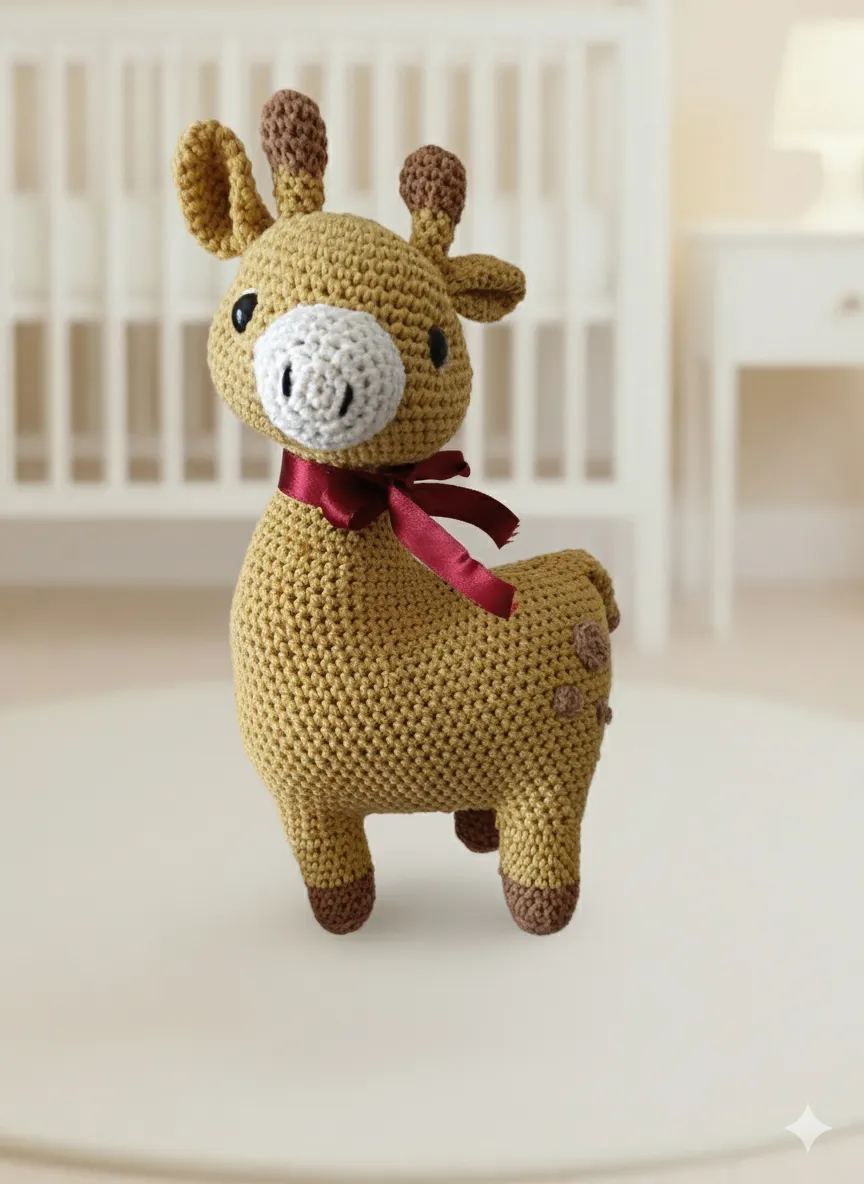 Zurafa Motifli Amigurumi Oyuncak El Yapımı