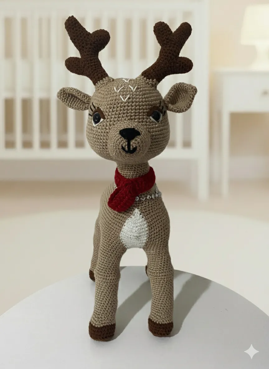 Sevimli Amigurumi Ren Geyiği