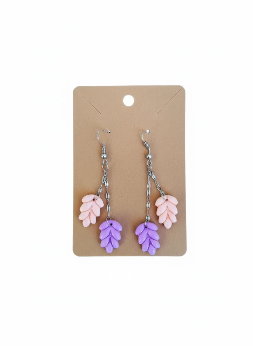 Colorful Leaf Designed Handmade Earring