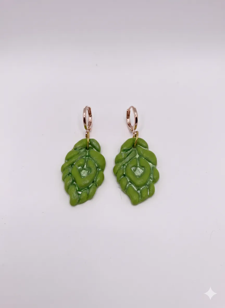 El Yapımı Küpe Yeşil Zarafet