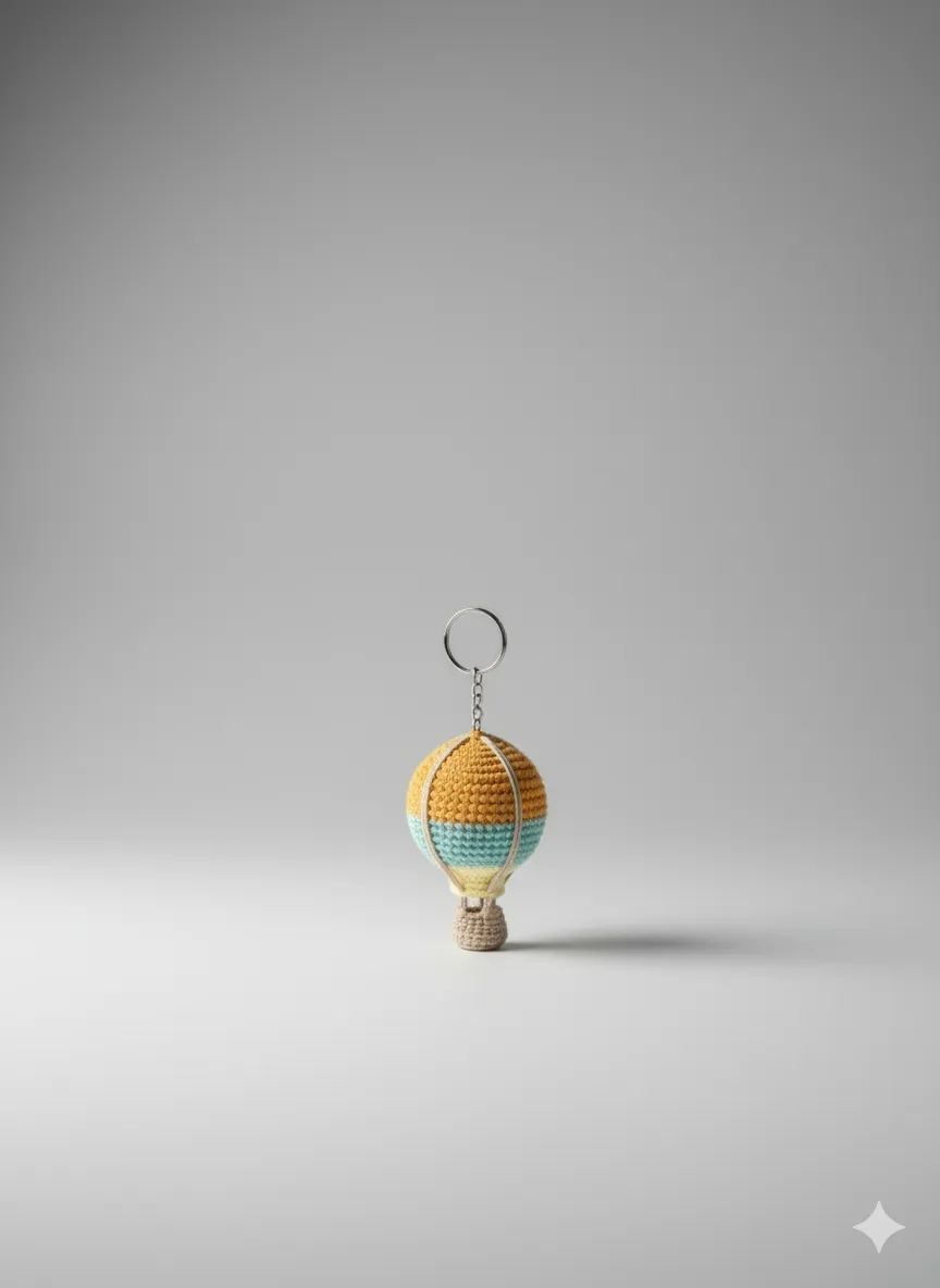 🎈 El Örgüsü Balon Anahtarlık – Renkli