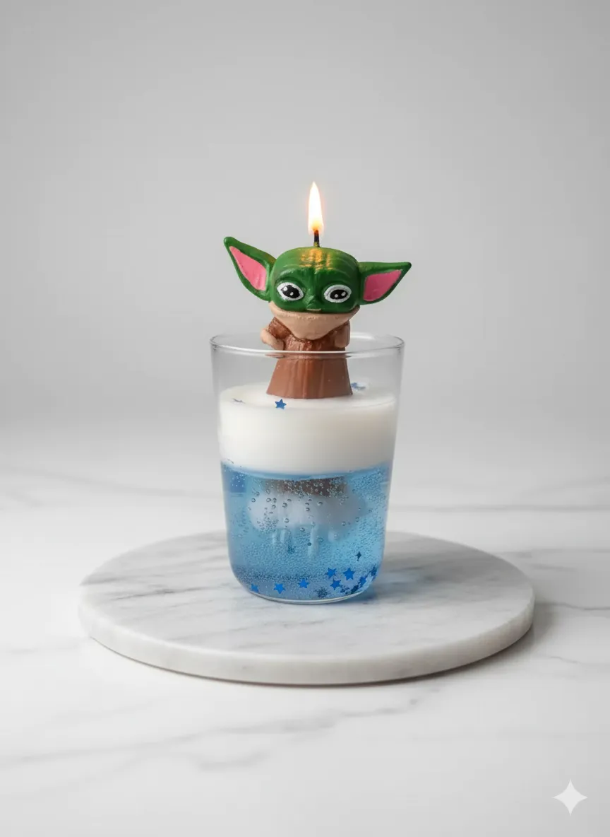 Dekoratif Tasarım Soya ve Jel Mum - El Yapımı