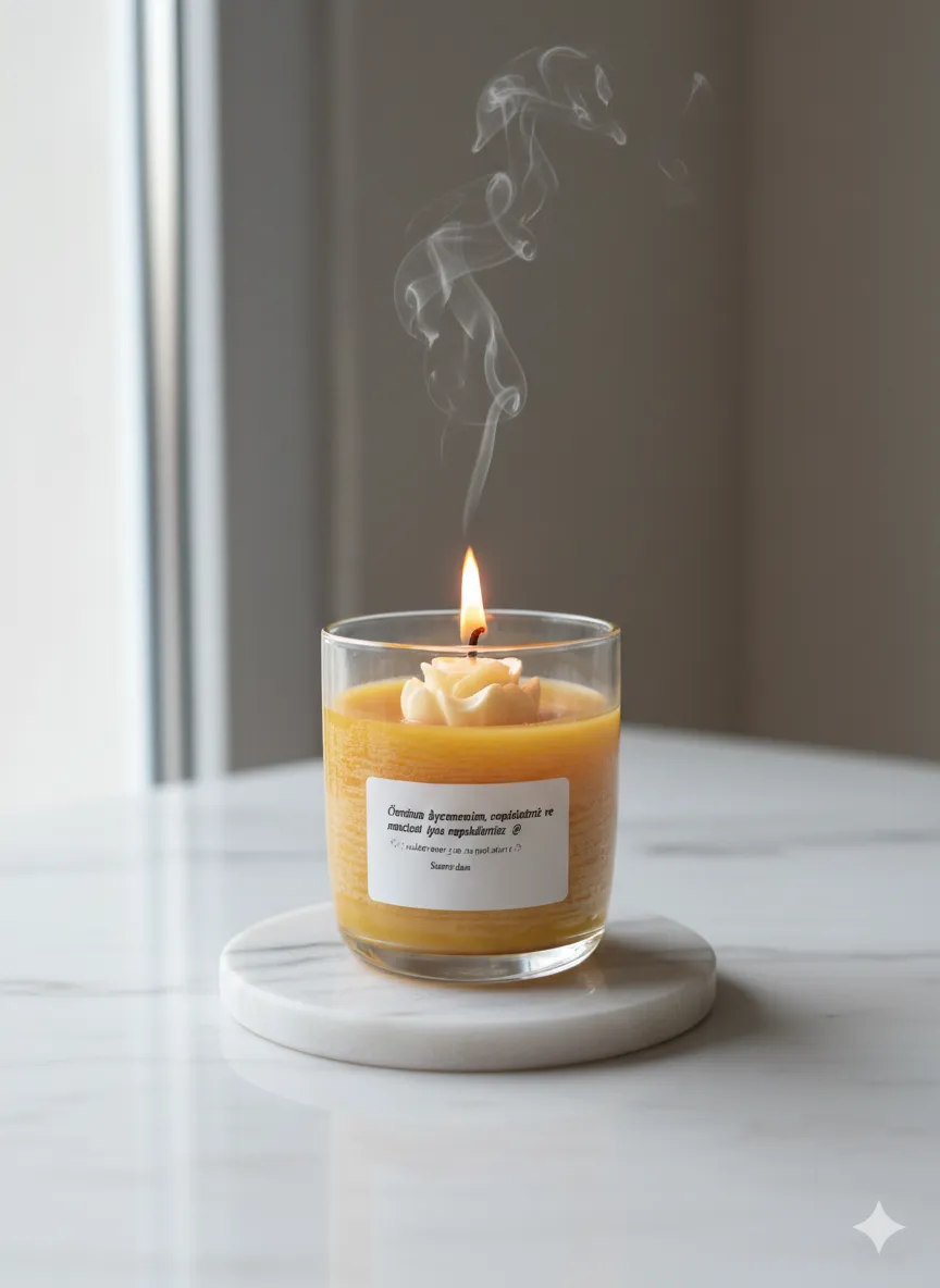 Öğretmenler Günü Vanilya Kokulu El Yapımı Cam Mum