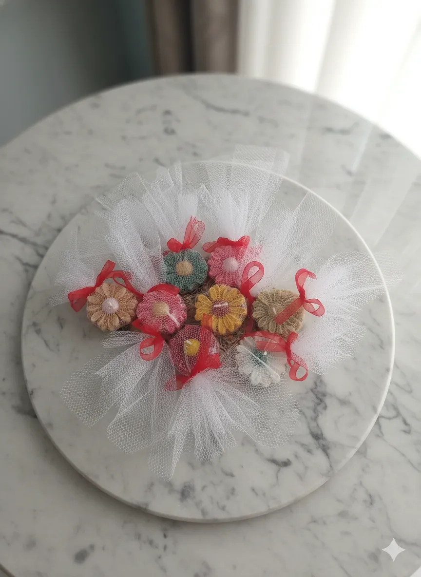 Kokulu Mum Papatya Şeklinde 50 Adet Renkli Set