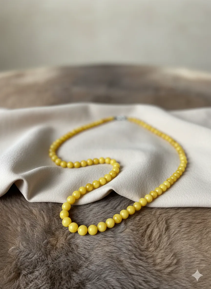 Zirve Kalite Kaya Kehribar Kolye