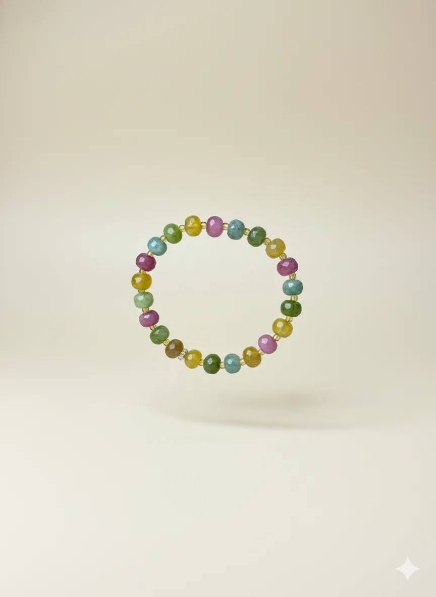 Natural Colorful Agate Stone Bracelet