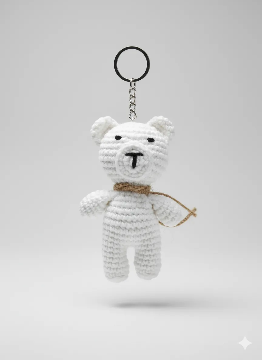 Ayıcık Anahtarlık Amigurumi Örgü