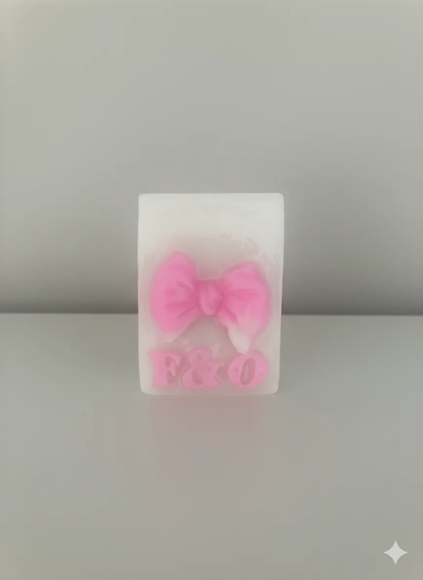 Pembe Fiyonk Detaylı Kişiye Özel El Yapımı Sabun
