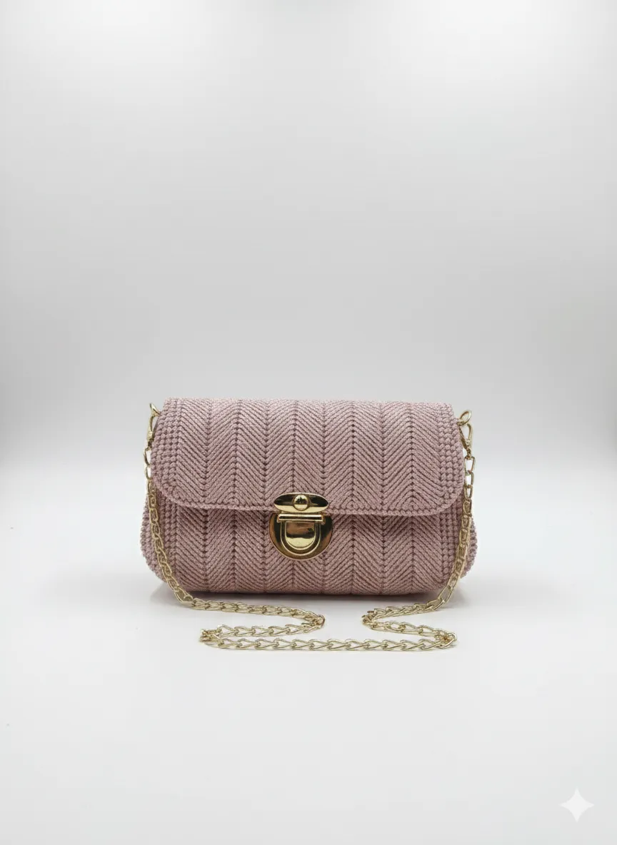 Kanvas Model Pembe Renk El Işleme,el Ve Kol,omuz Çantası