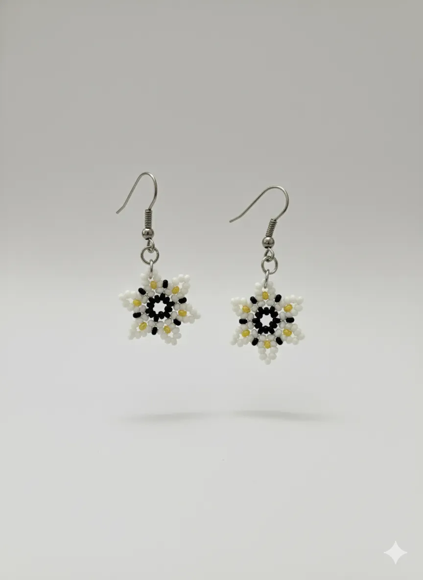 Papatya Boncuk Küpe