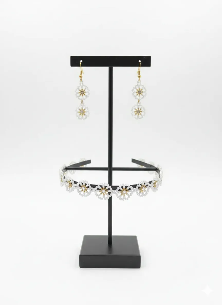 Tasarım Küpe ve Kolye Seti