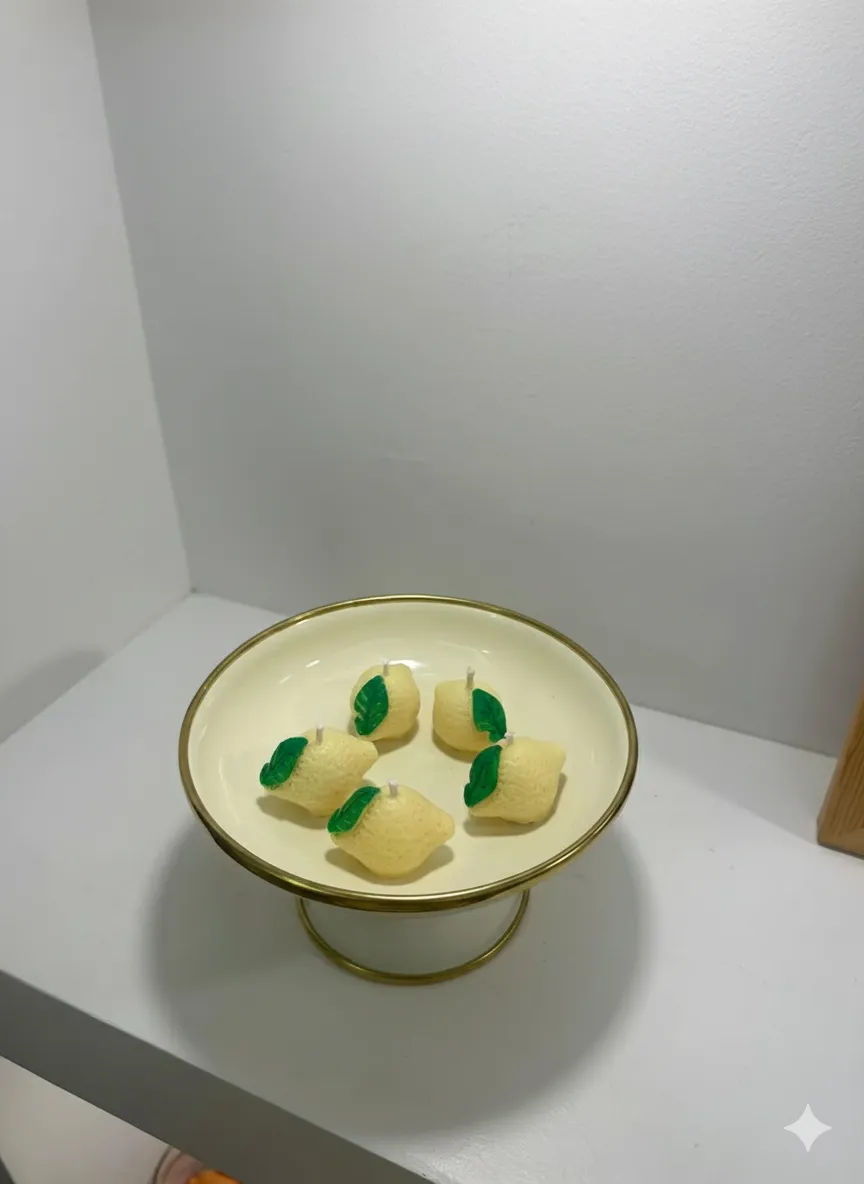 Dekoratif Limon Lokumu Seti – El Yapımı Masa Üstü Süs Figürleri