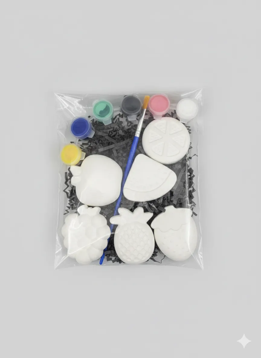 Meyve Figürlü Taş Boyama Kiti