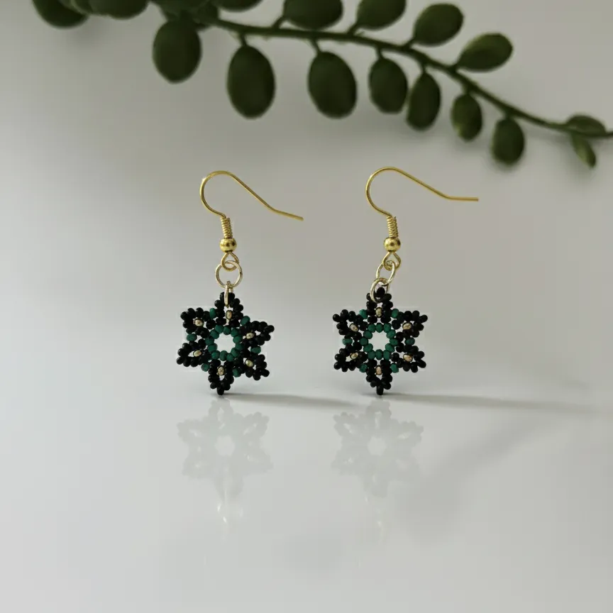 Zümrüt Yıldızı Küpe