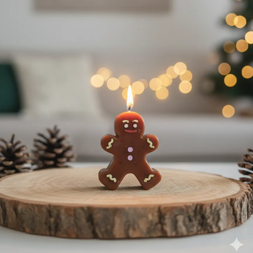 Kurabiye Adam Dekoratif Mum – Çikolata Kokulu