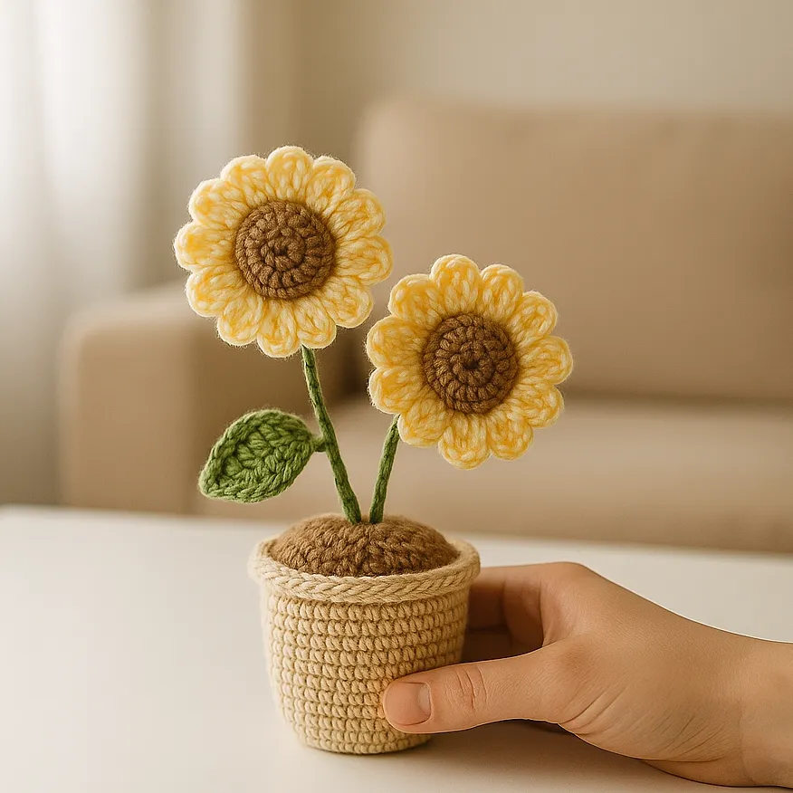 2-Pack Yellow Daisy Flowerpot