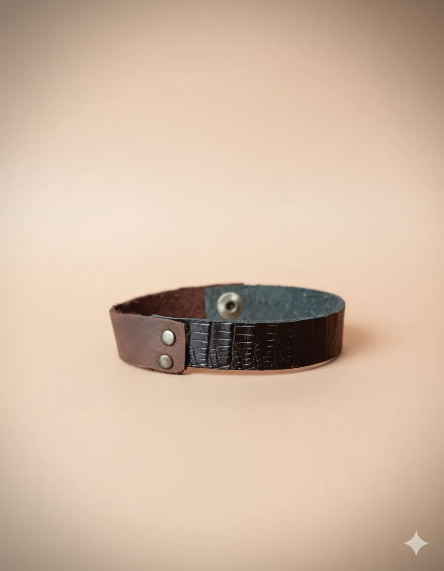 Gerçek Deri Tasarım Bileklik