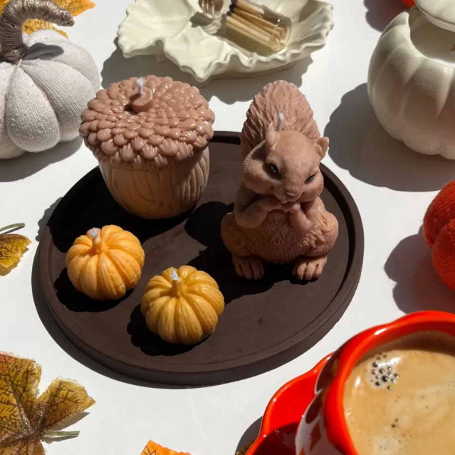 Sincap ve Dostları Mum Seti (Dekoratif Tepsili)