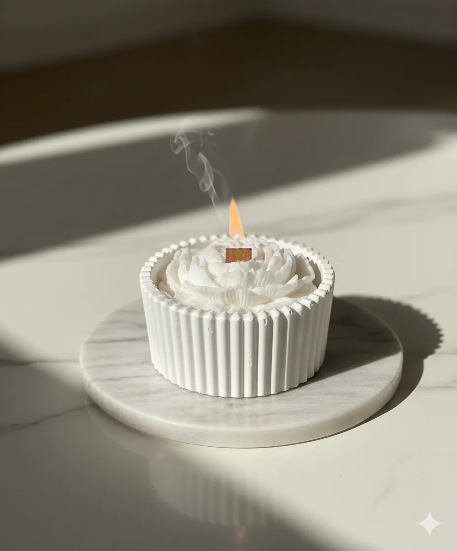 Şakayık Şömine Mum